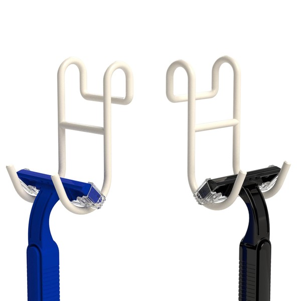 Jovware White Shower Caddy Hooks, Shower Caddy White Razor Hooks,