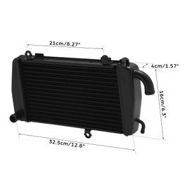 TCMT Black Aluminum Radiator Cooling Cooler Fit For Honda Goldwing GL1800 ABS GL1800A 2001 2002 2003 2004 2005