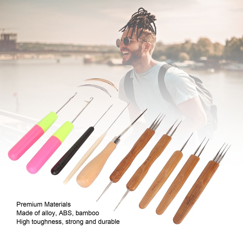 12pcs Dreadlocks Tool Set Dreadlocks Crochet Hook Hair Locking Tool