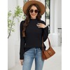 VIMPUNEC Womens Fall Winter Jumper Tops Trendy Mock Neck Long