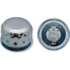 Hydraulic Oil and Fuel Filler Metal Vent Breather Cap for Reservoir Tank (with Flange, Bayonet Lock, Chrome Plated, Tearproof Gasket)