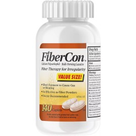 Fibercon Coated Caplets For Constipation Relief 140 Count Easy To Swallow