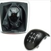 MOMOALA Replacement 5 Speed Black Chrome Gear Stick Knob Cap