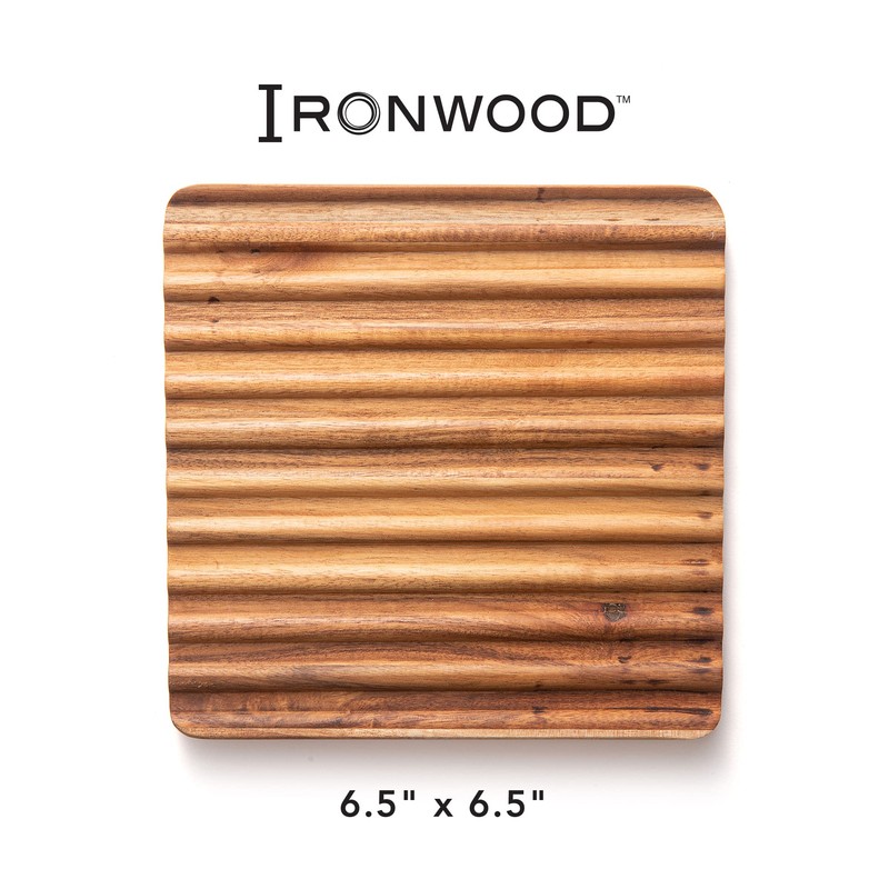 Ironwood Gourmet Sedona Trivet, Set of 2 Acacia Wood Hot