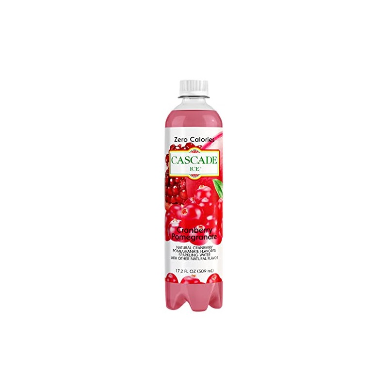 Cascade Ice Zero Cal Sparkling Water, Cranberry Pomegranate, 17.2 Fluid