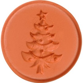 JBK Pottery Terra Cotta Cookie Stamps for Baking, Oven & Dishwasher Safe - Cookie Cutter, Molder, Stamper Press, Ideal for Cookies, Polvoron, Pastry, Shortbread, Butter Maker - Tree Themed Designs