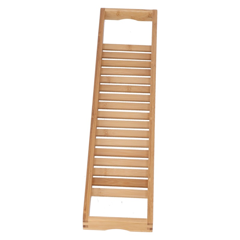 Bamboo Bathtub Tray Simple Durable Bathtub Rack Book Wine Holder