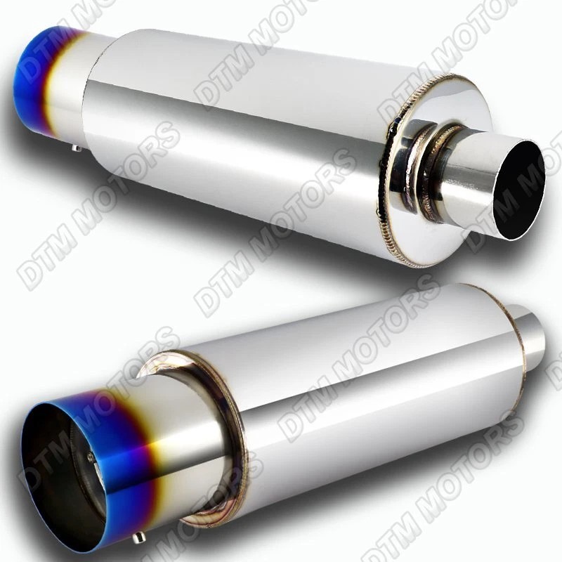 DTM N1 Style Burn Tip 4" Stainless Steel Muffler 2.5"