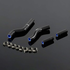 PIT66 Silicone Radiator Coolant Hose Kit,Compatible with 2002-2013 Yamaha YZ250 YZ 250 Black with Clamps