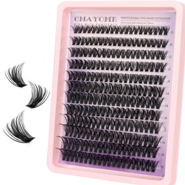 MOTIBACK 240PCS Natural Cluster False Eyelashes with 10-18mm Individual Eyelashes for Effortless Volume Eyelash Clusters Beginner Friendly Cat Eye Lashes Natural Lashes for Everyday Glam SET-391