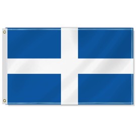 3×5 FT Old Greece(1822-1978) Flag,Large Former Greek Decor,Double Side Digital Printed 150D Polyester Banner With Canvas Header Brass Grommet For Outdoor Indoor Parade Car