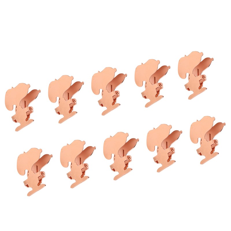 10pcs Metal Binder Clips Innovative Cartoon Cute Shape Electroplated Rustproof