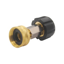 Fitvell M22 15mm Female x 3/4" GHT Female Brass Garden Hose Adapter for Pressure Washer Gun