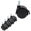Hordion 5 Pcs 1.5 Inch Nylon Caster Wheels, Furniture Caster