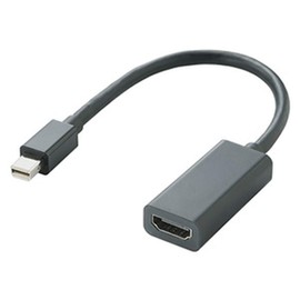 エレコム Mini DisplayPort (オス) - HDMI (タイプAメス) 変換アダプタ 15cm ブラック AD-MDPHDMIBK