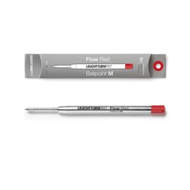 LEUCHTTURM1917 - Ballpoint Pen Parker Style Refills for Drehgriffel Nr 1 - Document Proof ISO 15727-2 (2 Pack, Medium Point, Red)