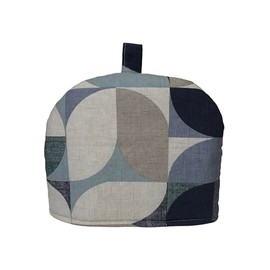 Reno Geometric Navy Mineral Grey Pot Warmer Tea Cosy