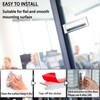 Weysat 4 Pcs Mirror Closet Door Pulls Handle Adhesive Self
