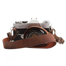 CANPIS Crazy Horse Leather Camera Strap, Comfortable Vintage Camera Strap, Soft Adjustable Camera Neck Shoulder Strap for Photographers Women Men