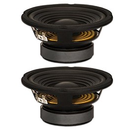 Goldwood Sound, Inc. Stage Subwoofer, Black, OEM 6.5" Woofers 180 Watts each 8ohm Replacement Speakers (GW-206/8-2)