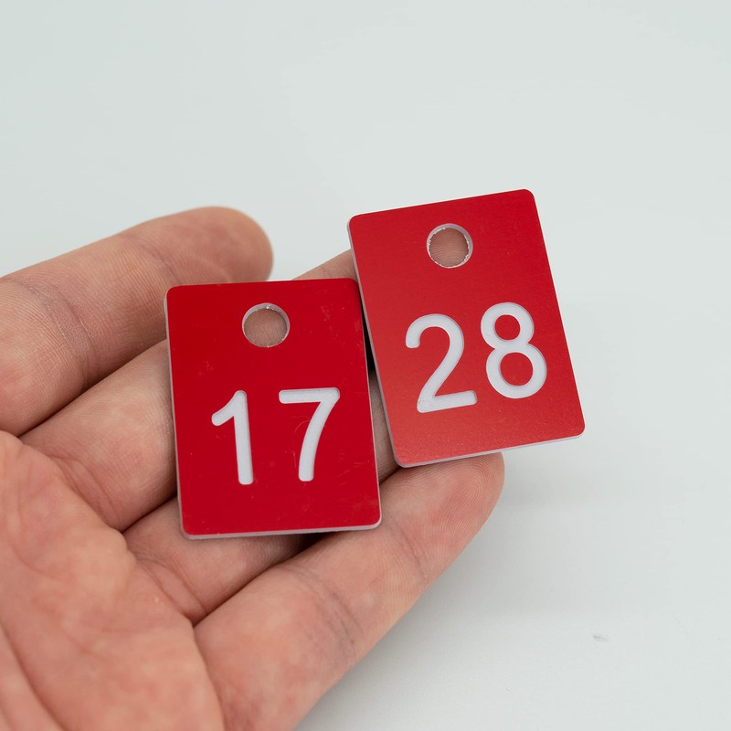 StayMax ABS Plastic Numbered Tags for Rectangle Key Number Disc