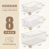 Hudgan 8 Pack Freezer Organizer Bins,Stackable,Clear Bins for Fridge,Pantry