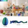 AIZQYC 3D Printed Dragon Egg with Dragon, Mysterious 3D Crystal
