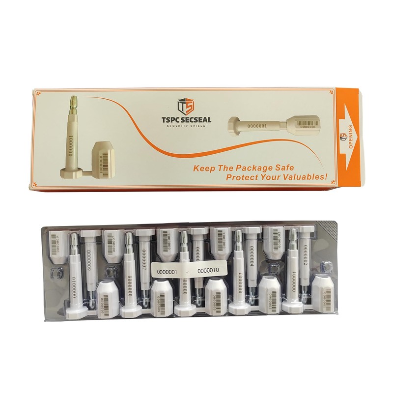 TSPC SECSEAL 10PCS White ISO/PAS 17712 Compliant High Security Bolt