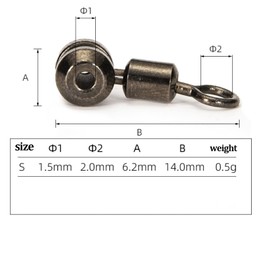 VGEBY Fishing Swivels, 10pcs 3 Way Fishing Swivels T Turn Brass Barrel Triple Swivel Cross Line Fishing Connectors Fishing Tackle Hook Line Fishing Accessories (small) Fishing Supplies