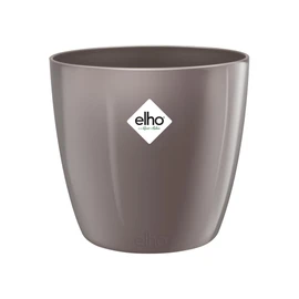 elho Brussels Diamond Round 16 - Flower Pot Indoor - 100% Recycled Plastic - Ø 15.8 x H 14.5 cm - Grey/Oyster Pearl