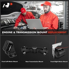 A-Premium 3PCS Engine Motor Mount and Transmission Mount Set Compatible with Ram 2500 2013-2018 6.7L, 3500 2013-2018 6.7L, Automatic & Manual Transmission, Replace# 52121773AA