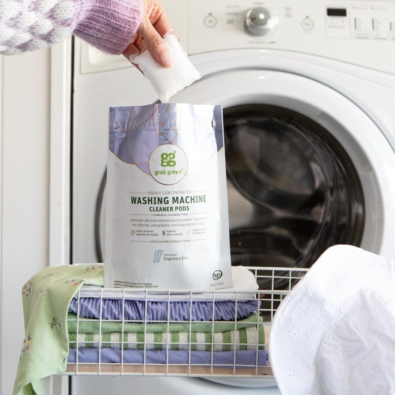 Grab Green Washing Machine Cleaner, 5 Count, Fragrance Free, Mineral