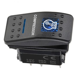 Mintice 12 V Car Blue LED Light Illuminated Rocker Switch Car Dashboard Switch Compressor Light