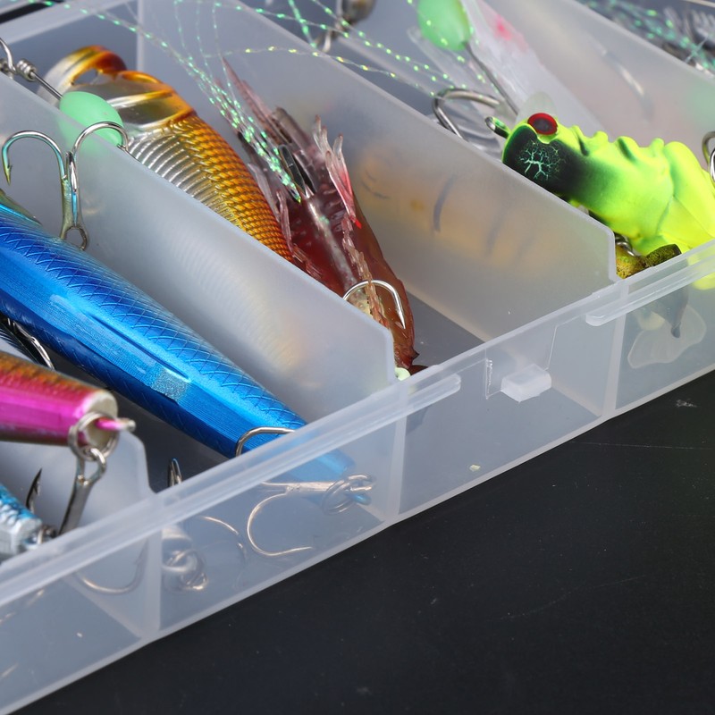 11pcs Fishing Lure Kit Mini Plastic Metal Soft Shrimp Hard