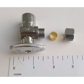(10) 1/4 TURN ANGLE STOP VALVE COMPRESSION 3/8" OD X 1/2" SWEAT NSF HQ