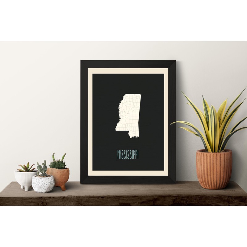 Mapa de Estados Unidos para niños, Mississippi