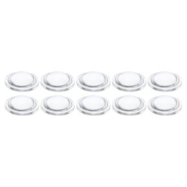 PATIKIL 10pcs 25mm Diameter 8mm Height Flat Convex Lens Acrylic LED Optical Convex Capacitor Lens for LED Flashlight Bicycle Headlamp Transparent