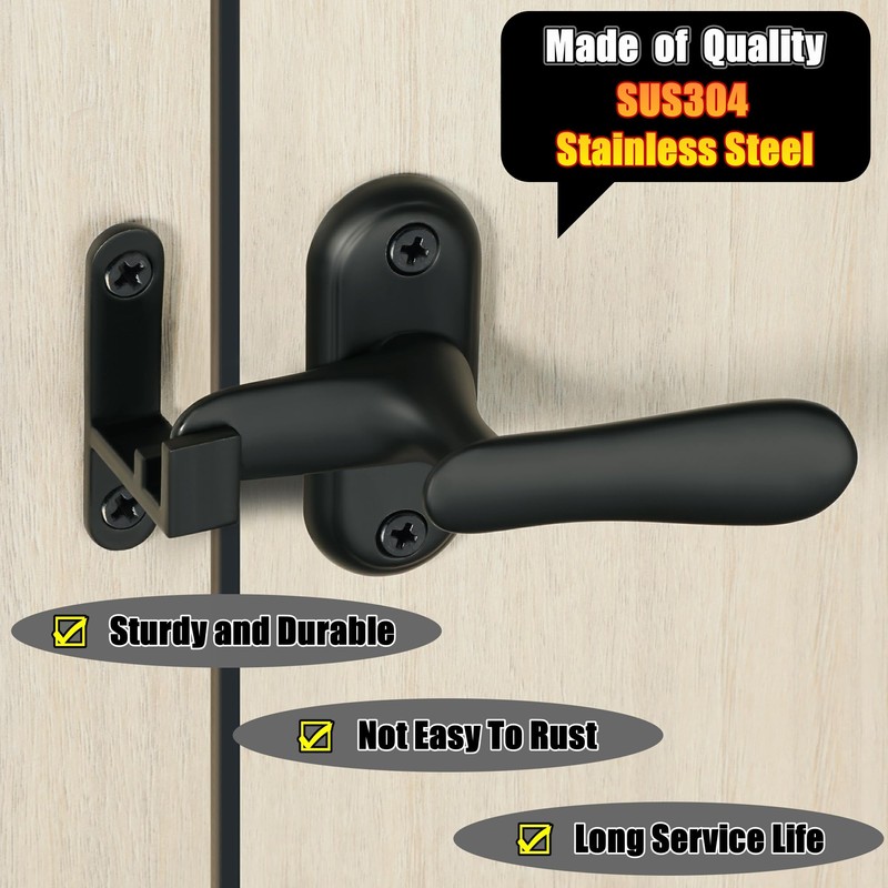 Alise Flip Latch Lock, 360 Degree Swinging Gate Latches Door