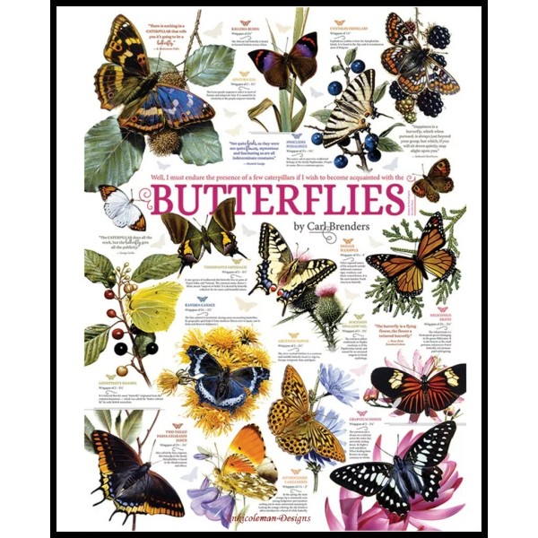 Ankicoleman Designs Butterfly Collection - DIY Chart Counted Cross Stitch