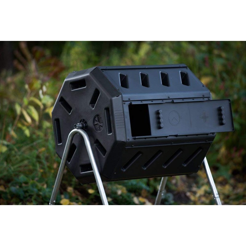 FCMP Outdoor IM4000 Dual Chamber Tumbling Composter Canadian-Made, 100% Recycled
