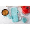 DII Basic Terry Collection Quilted 100% Cotton, Pan Handle, Aqua,