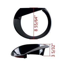 Kkone Black Angry Bird Eyebrow Headlight Bezels Cover for Renegade 2015-2017(Not fit Renegade 2019)