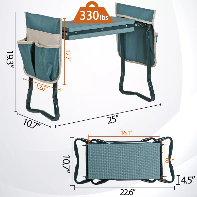 SEGAWE Garden Seat Bench and Kneeler Foldable Soft Stool Pad