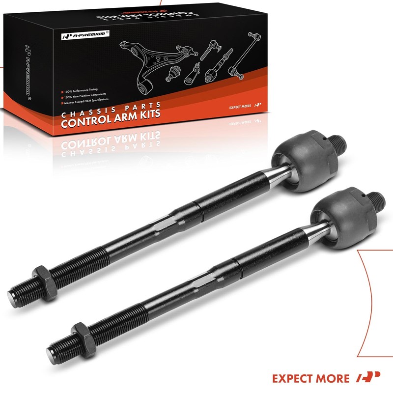 A-Premium 2 x Front Inner Tie Rod Ends, Compatible with