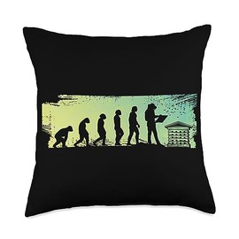 Beekeepers Naturals Bee Pollen Honey Making Evolution Honey Bees Supplies Beekeeper Throw Pillow, 18x18, Multicolor