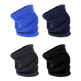 Tatuo 4 Pieces Fleece Neck Warmer Winter Scarf Multifunctional Headgear for Windproof Dust Skiing Hiking Cycling (Style 1) (Style 1)