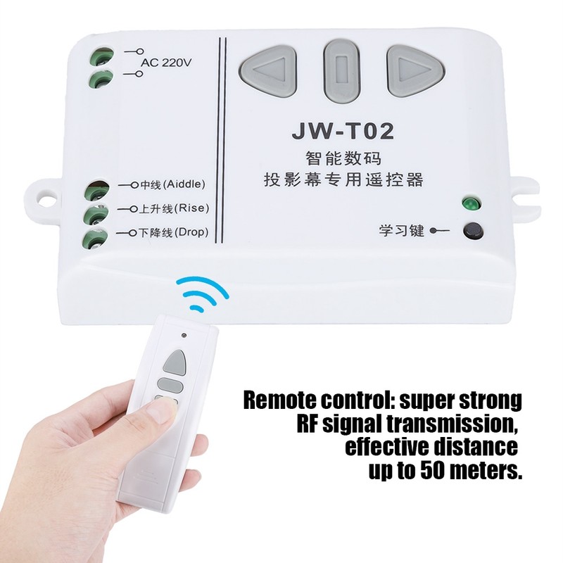 Projection Screen Wireless Remote Control Switch Up Down Reversing Controller(433Mhz)