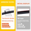 PLDDE 4pcs Out-Channel Smoke Tint Rain Guard Compatible with Compatible