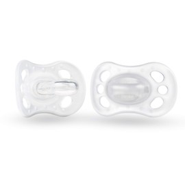 Medela Baby Pacifier | Newborn 0-2 Months | 2-Pack | Includes sterilizing case | Silicone- and BPA-Free | Supports Natural Suckling | Clear