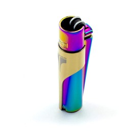 Kasher’s Metallic Lighter with Multipurpose Lighter Tool - A Stunning Combo of Refillable Metal Lighter and Kasher Lighter case (ICY Lighter, Gold Kasher)